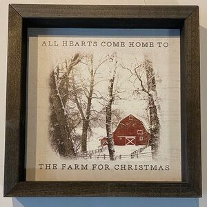 Sincere Surroundings Christmas Farm Home Inspiration Wall Art Home Decor RF1169